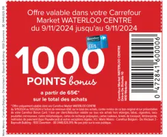 1000 points (10€) à l’achat de min.65€ 😍